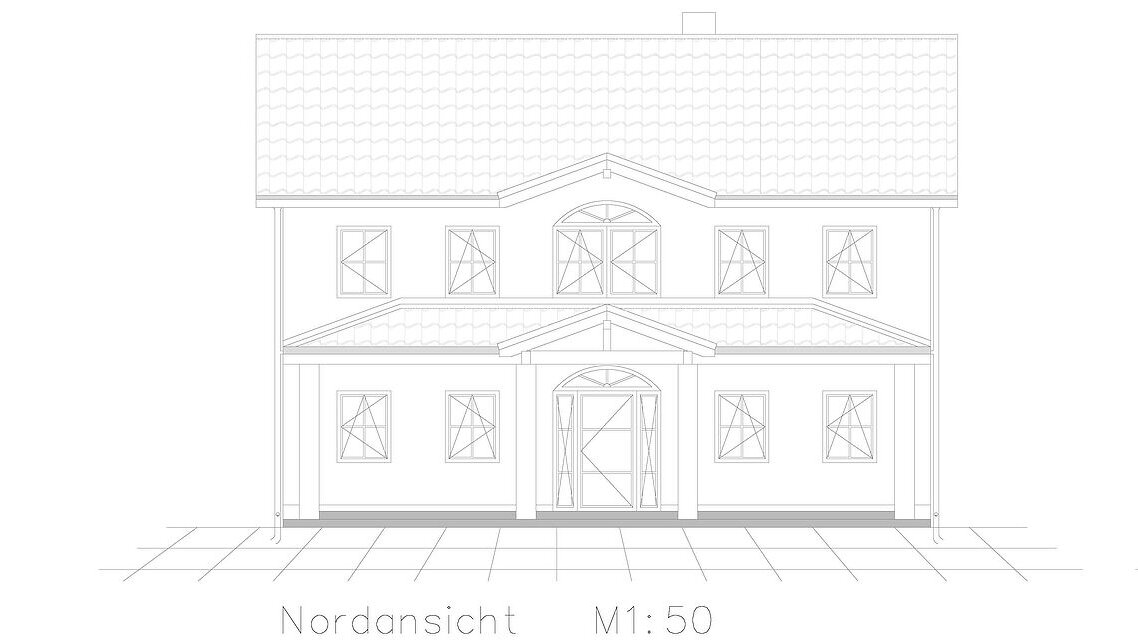 Bauplanung und Bauantrag für ein individuelles Einfamilienhaus.